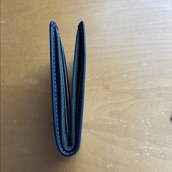 Navy / Grey Leather RFID Wallet - Picture 7 of 10
